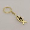 Fashionable Metal Letter/Fish/Crosses Pendant Key Rings Charm for Trendsetters