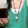 Colorful Beads Ethnic Style Necklace Ceramic Bohemian Style Necklace Long Sweater Chain  Party