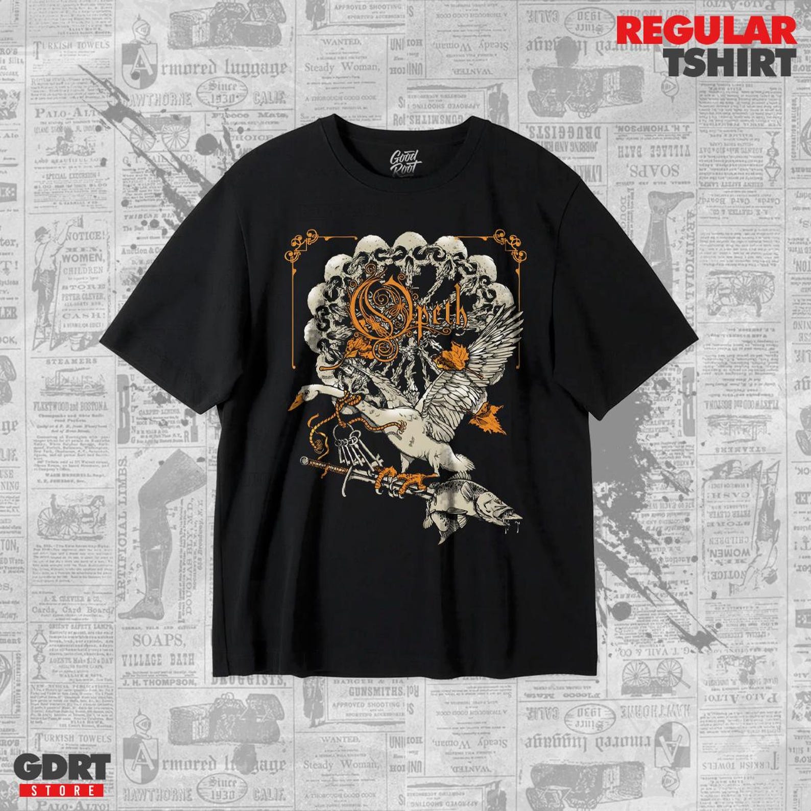 Opeth T shirt - Morningrise Albums - Unisex Heavy Shirt L