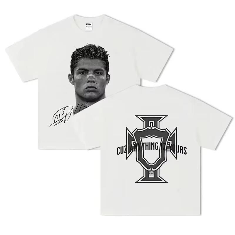 2026 C Ronaldo Baumwolle Unisexs Hemd Brasilien Portugal Trikot Porträt Grafiken Shirt Gedenkshirt Sommer Kurzarm T-Shirt