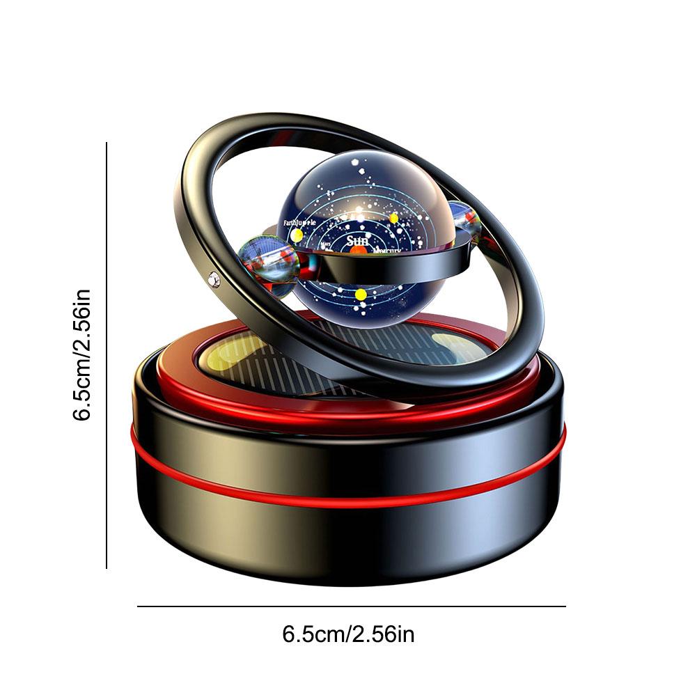 Solar Powered Car Air Freshener Rotating Car Aromatherapy Diffuser Essential Oil Diffuser for Car Decoration