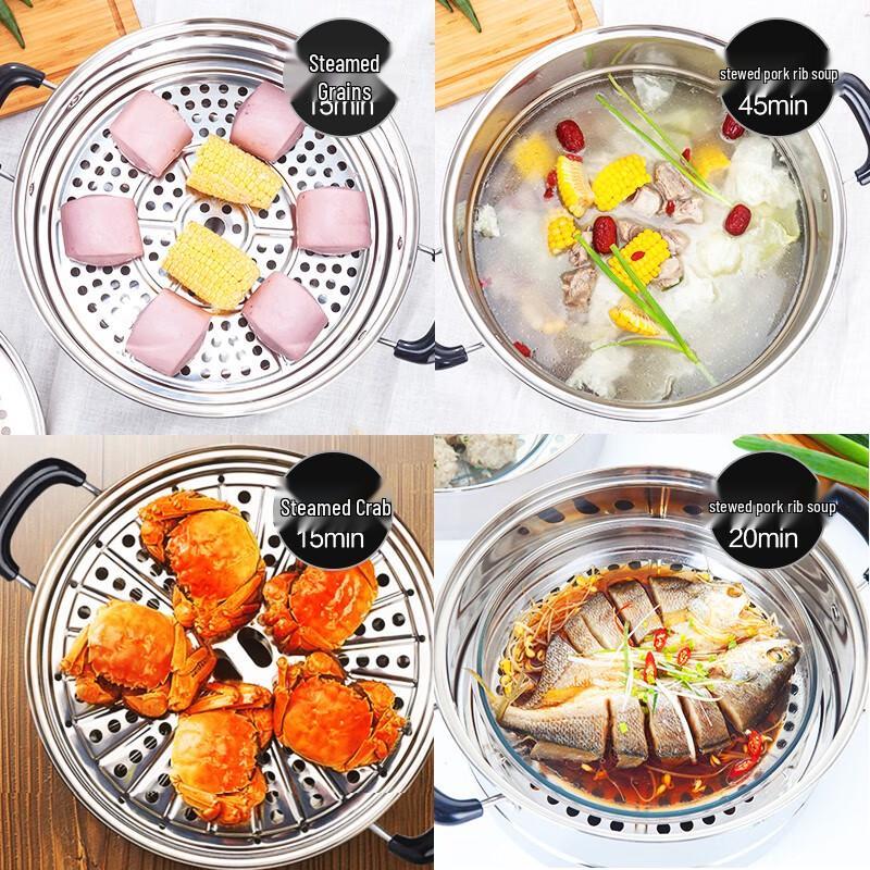 Supor SZ30B5 30cm 2-Layer Stainless Steel Steamer