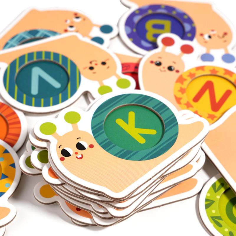 Snail Letter Cognition Word Spelling Matching Card  Animal Letters Education Learning Educational Toys For Children Table Game