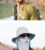 Men's Summer Fishing Bucket Hat with UV Protection and Face Covering for Outdoor Hiking
