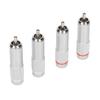 4Pcs RCA Sound Connector DIY Chrome Plated Low Loss Welding RCA Male Plug for Professional Sound