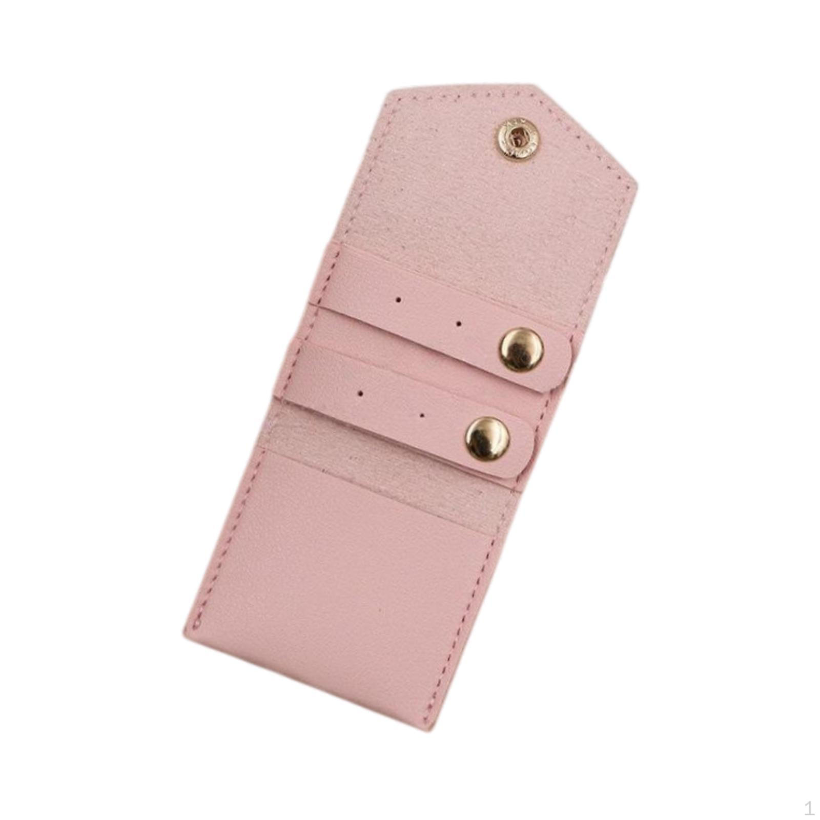 

Компактный держатель для украшений с пряжкой для колец и сережек розовый