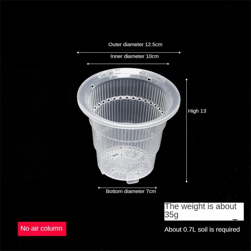 Maceta de malla de plástico transparente para orquídeas, maceta para decoración del hogar, jardinería, balcones, plantas suculentas