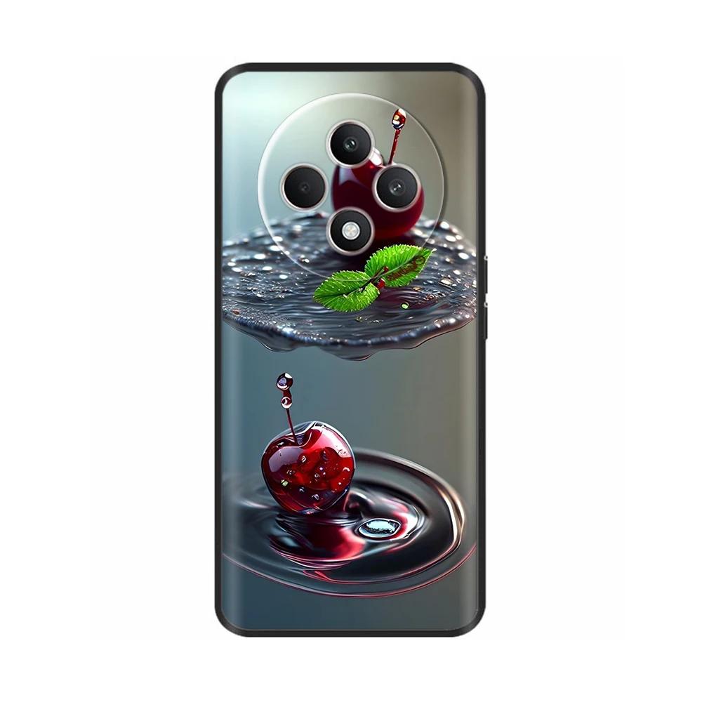 Für Oppo Reno12 F Hülle CPH2687 Cover Niedliches Liebesherz Weiche Schwarze Silikon Schutzhüllen für Reno 12F Reno12F 5G 2024 Fundas