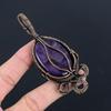 Amethyst Pendant Gemstone Jewelry, 999 Copper Wire Wrapped Pendant, Gift For Women Handmade Pendant