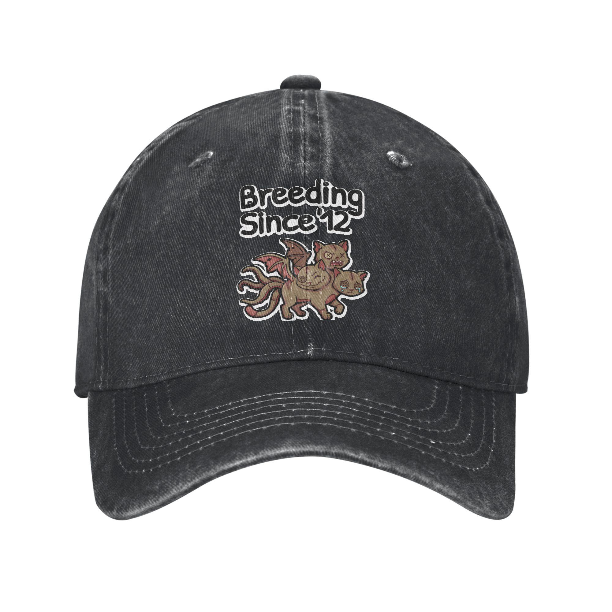 

Vintage Breeding Since Mewgenics Baseball Caps Men Women Distressed Denim Sun Cap All Seasons Travel Gift Caps Hat One Size чёрный