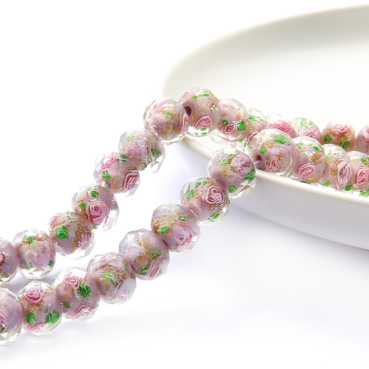 

10 шт./пакет, 8/10/12 мм, прозрачные граненые стеклянные бусины лэмпворк для изготовления ювелирных изделий, женский браслет «сделай сам» 10x7mm фиолетовый