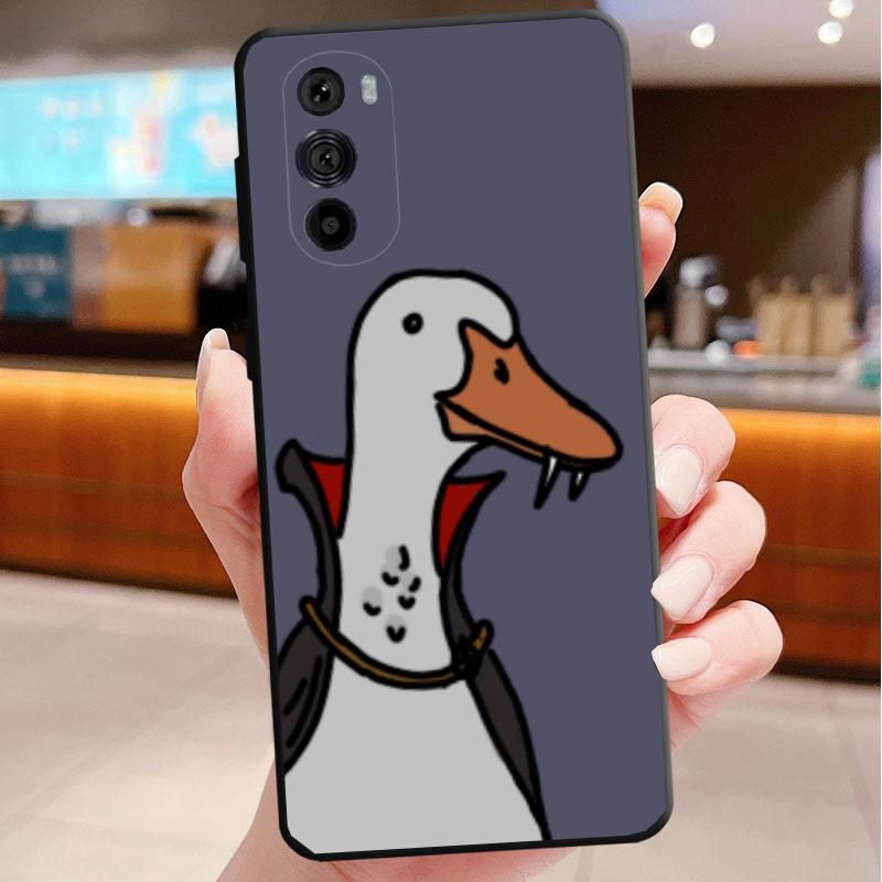 Cute Cartoon Goose Duck Phone Case For Motorola Edge 60 50 40 Pro 60 50 40 30 Ultra Neo Fusion Moto G Play G Stylus G Carcasas