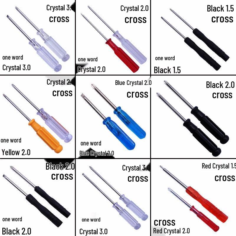 Screwdriver Set: Phillips & Flathead (1.5, 2.0, 3.0) with Toy Gift for Small Repairs