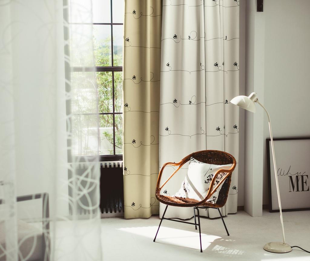 Suminoe Disney Mickey Line Curtain 1 100 x 200 BE Ready-Made Drape, Panel, cm, 323-74216