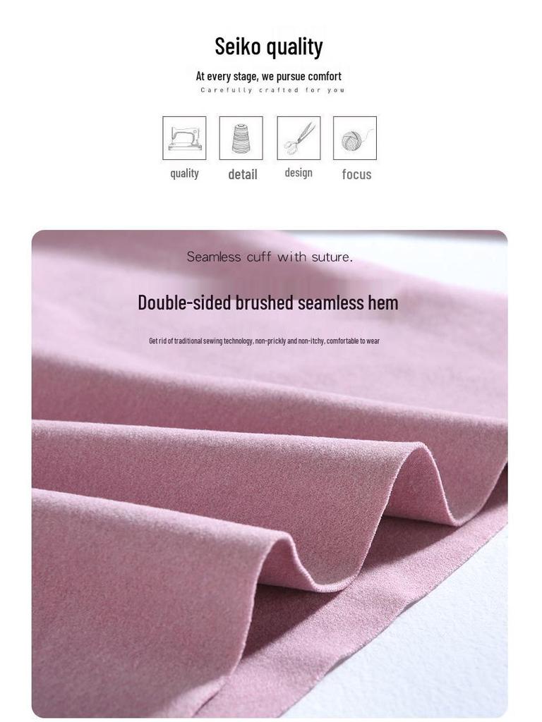 Plus Size Seamless Warm Underwear Set for Women - Fleece-Lined, High Elasticity, German Velvet, Autumn/Winter