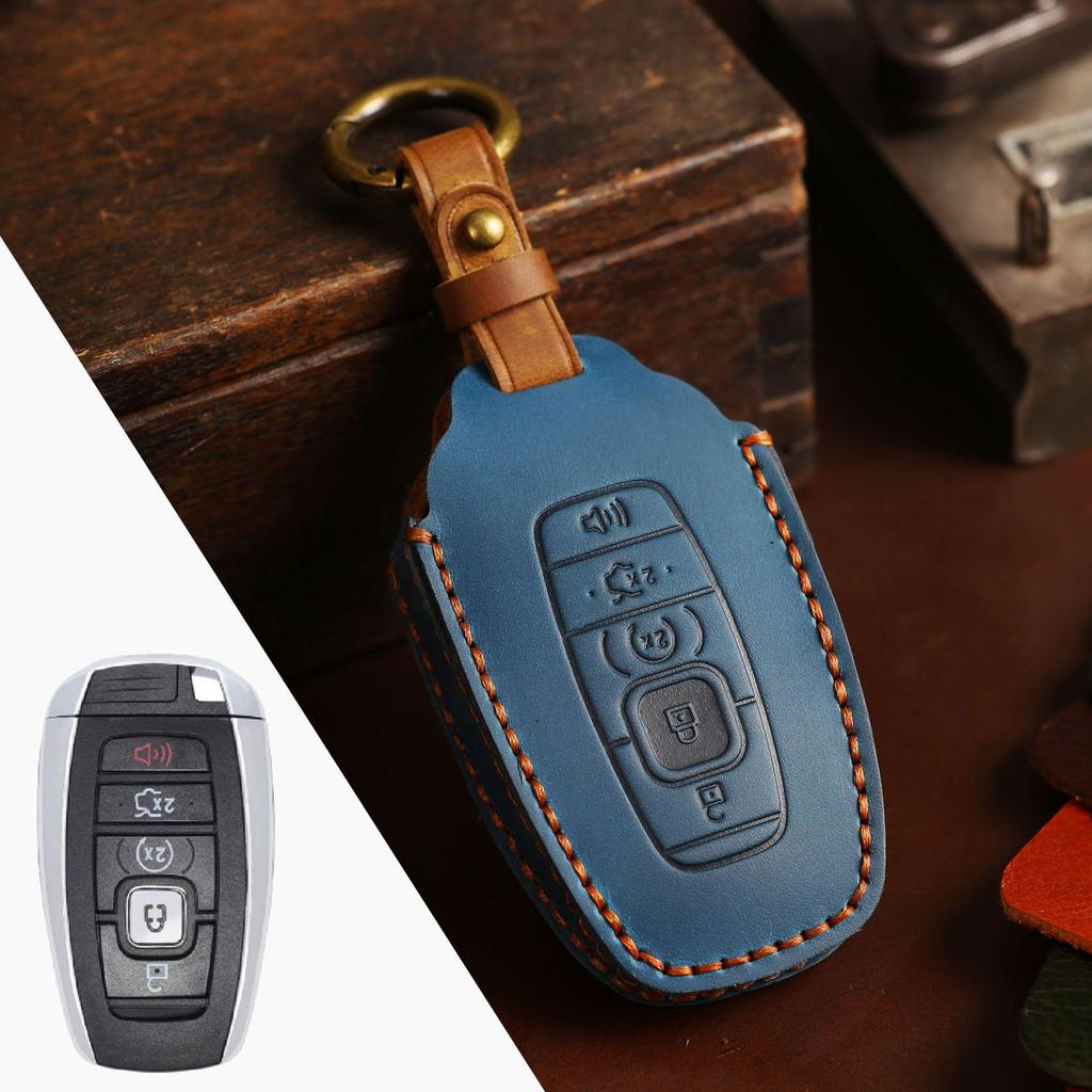 Genuine Leather Handmade Key Cover for Lincoln Navigator, Adventurer, and Pilot Models