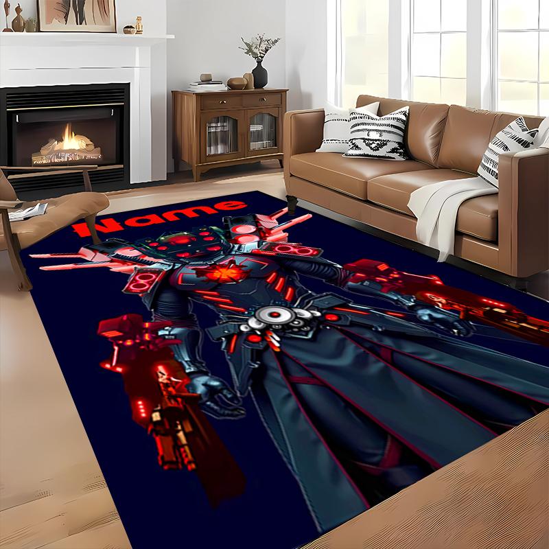 Custom Personalization Skibidi Toilet Area Rug - Perfect For Kitchen, Bathroom,Laundry Room Decor Large Size Available,Gift All Seasons