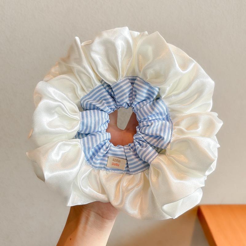Korean Style Spring/Summer Floral Intestine Hair Scrunchie for Women – Elegant Ponytail Tie and Mori Girl Accessory.