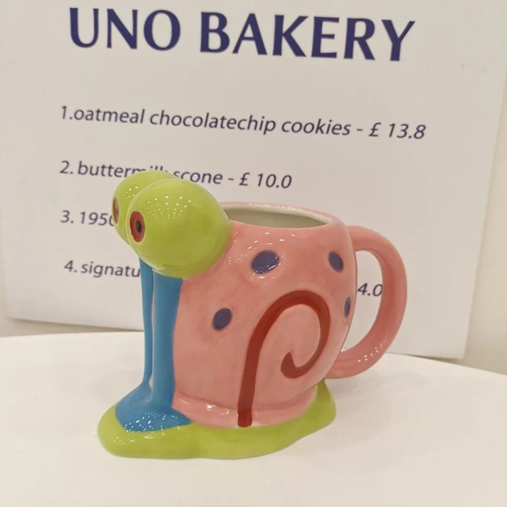 

Miniso SpongeBob SquarePants Ceramic Coffee Cup with Handle Ceramic Milk Tea Cup Cartoon Cute Drinkware Gift for Children Boys and Girls 301-400ml