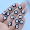 50Pcs New Cute Resin Mini 9mm Cartoon Penguin Series Flat Back Manicure Parts Embellishments For Hair Bows Accessories
