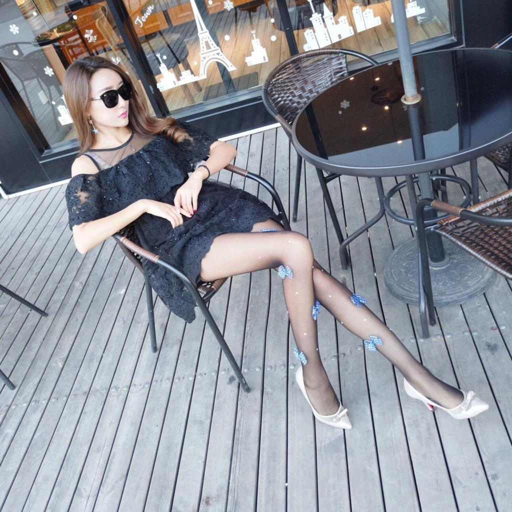 Thin Pearl Japanese Style Bow Lolita Pantyhose Stockings for Women