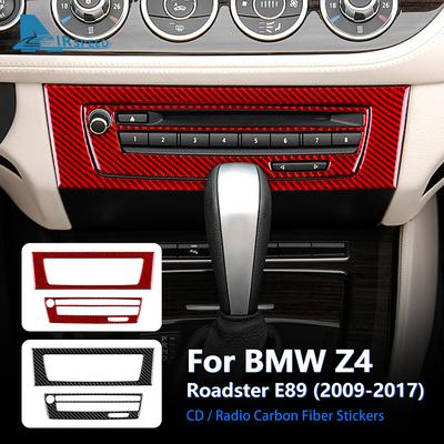 Autocollant Intérieur Fibre de Carbone pour BMW Z4 E89 Roadster 2009-2017 Panneau de Cadre AC CD