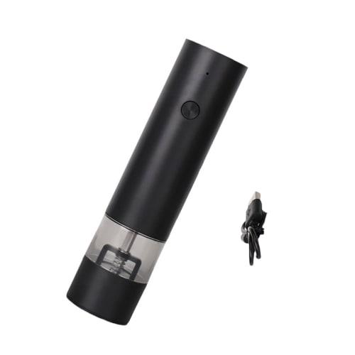 Uqezagpa Electric Pepper Mill Set, Electric Salt Mill, Pepper Grinder, USB Rechargeable, Adjustable Mill for Kitchen Cooking