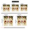 2pcs,2D Plane Printing Curtains Christmas Ornaments Holly Bows (2) Versatile Durable Polyester (without Rod) All Seasons Perfect