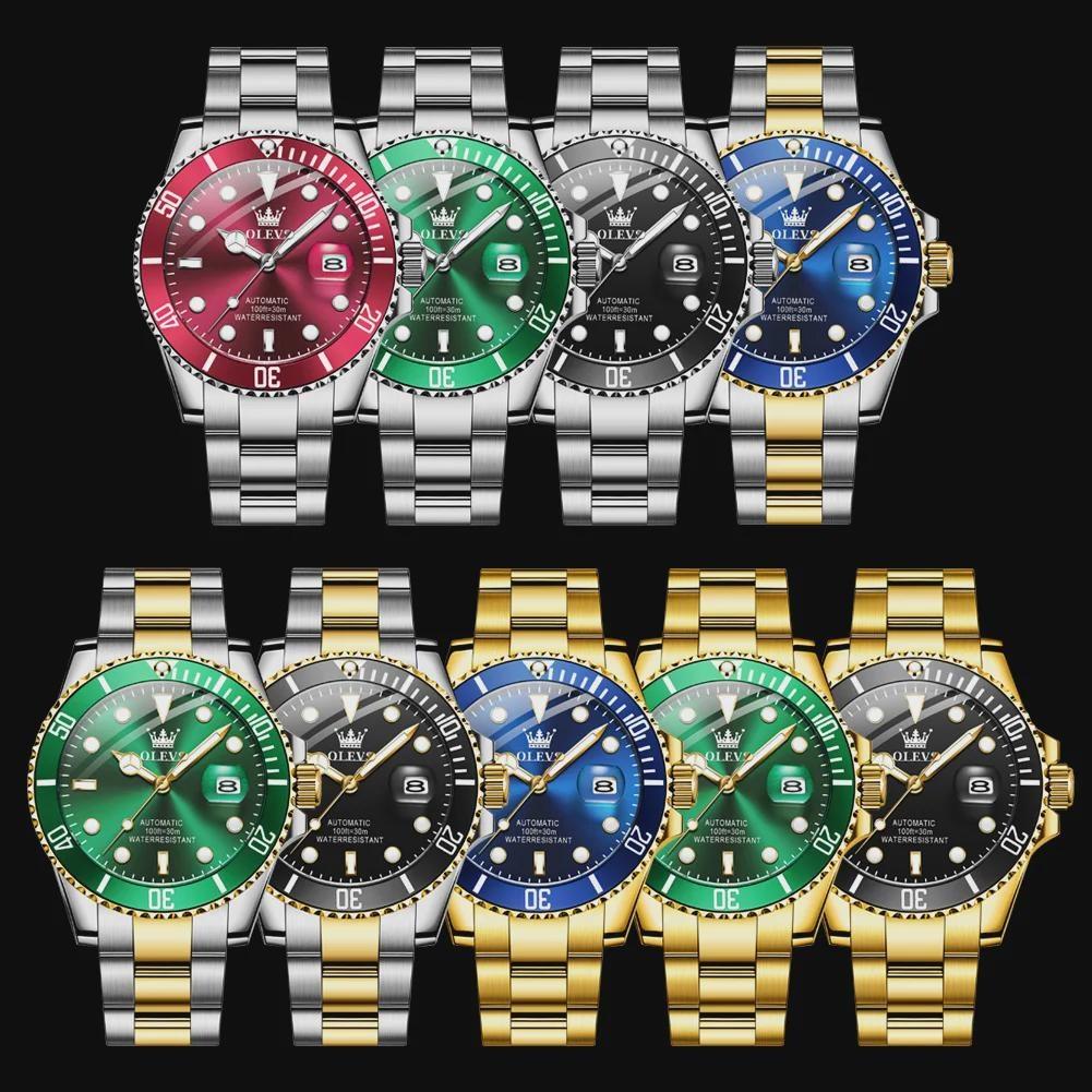 OLEVS Orologio Meccanico da Uomo Lusso Business Impermeabile Luminoso Automatico Classico Orologi da Polso Eleganti da Uomo