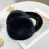 Factory  Custom Real Fox Mink Fur Earmuffs Fashion Colorful Warm Ear Cover Women Girls Fur Ear Warmer for Ski Earflap