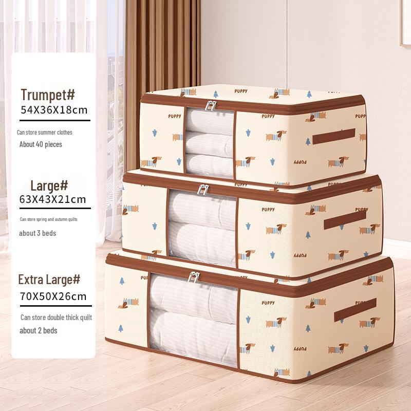 

Large-Capacity Moisture-Proof Zip Quilt Storage Bag for Bedding & Clothes Small [54*36*18cm]