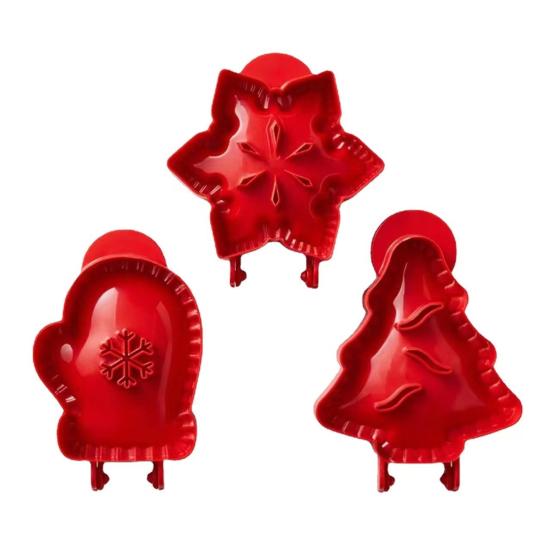 Holiday Mini Pie Molds for Baking Cookie Mold Dough Press Pocket Molds for Halloween Christmas Party
