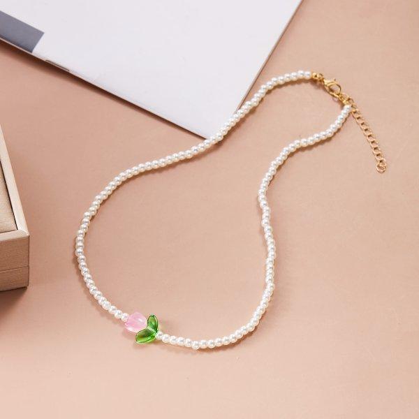 Fashion Imitation Pearl Rhinestone Necklace Stainless Steel Extra Long Drawstring Snake Tassel Metal Chain Women's Jewelry Gifts