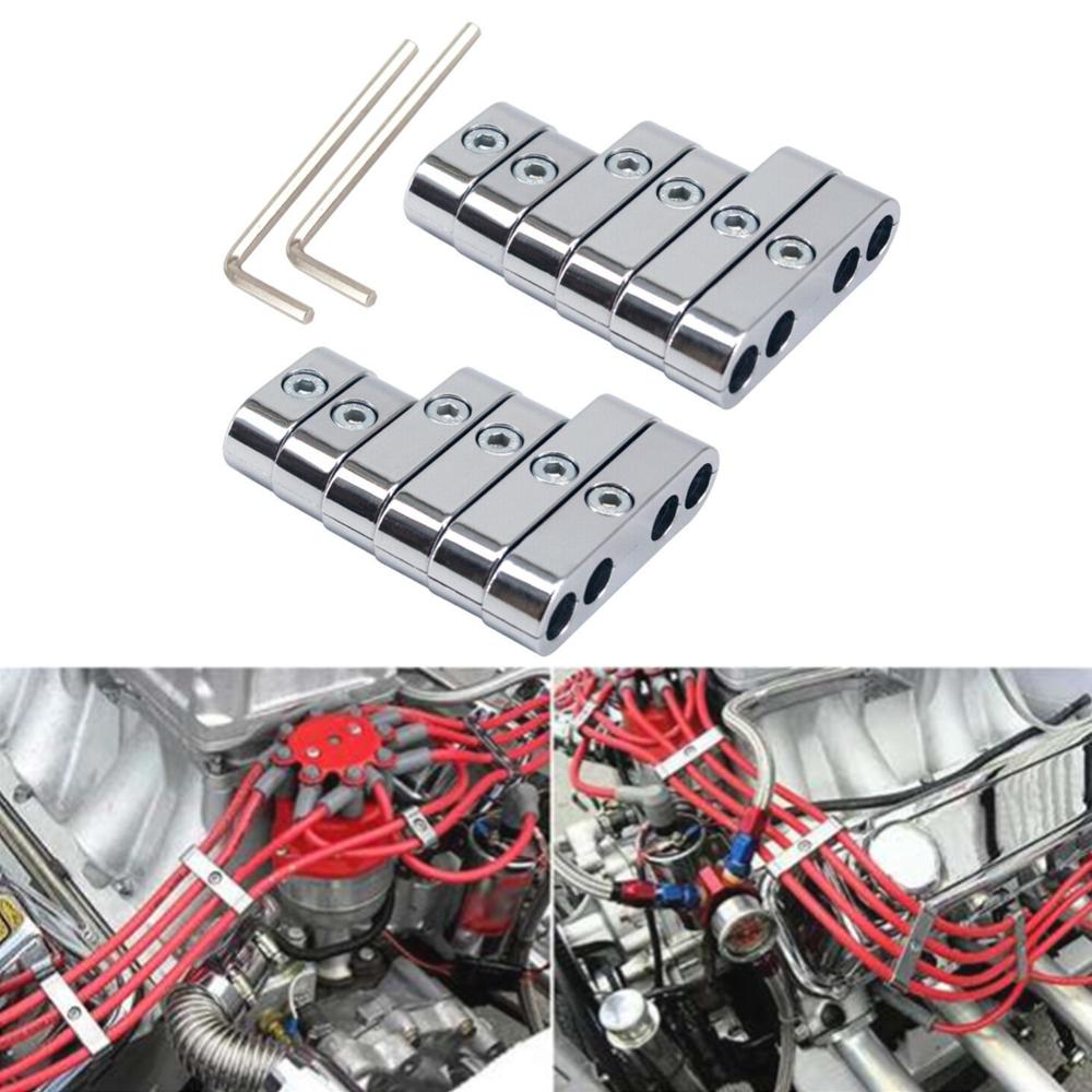 7mm 8mm Chrom Zündkerzenkabel-Trennstege für Mopar für Ford für Chevy 9723