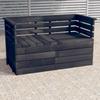 Day and Night - Day and Night 2 Seater Garden Pallet Sofa Solid Dark Gray Pine Wood