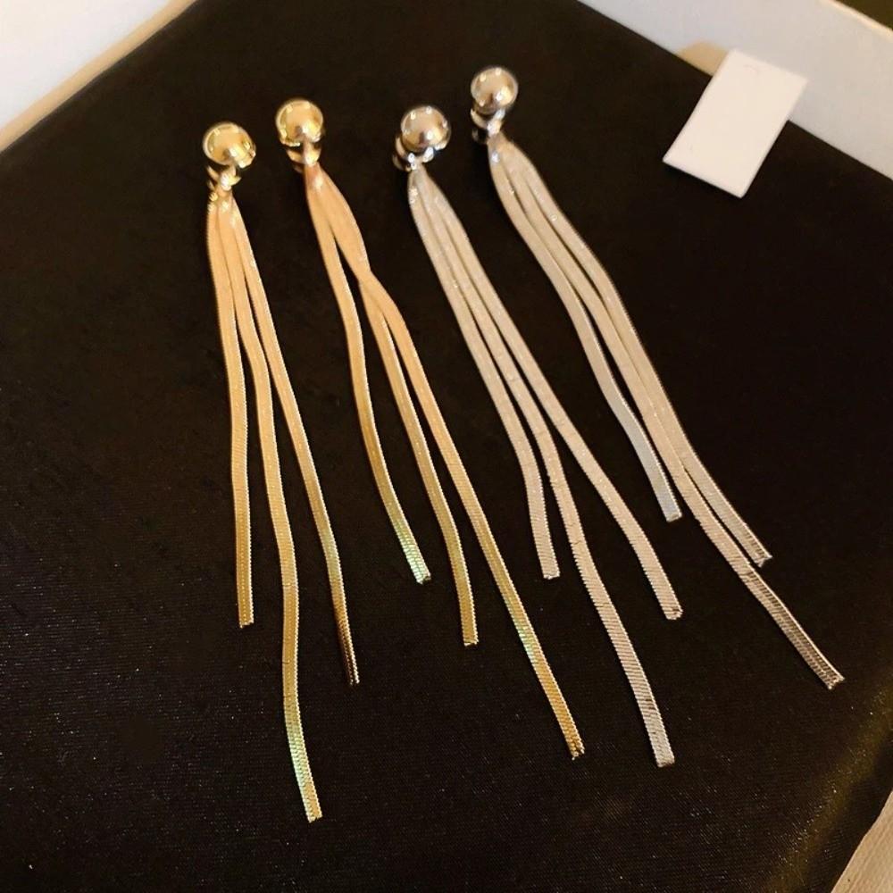 Light Luxury Tassel Pendant Earrings Elegant Drooping Earring Charm Metal Earrings Special Events