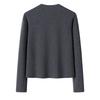 100% Pure Cashmere Thickened Crew Neck Single-Breasted Cardigan—Casual Autumn/Winter Fashion Sweater
