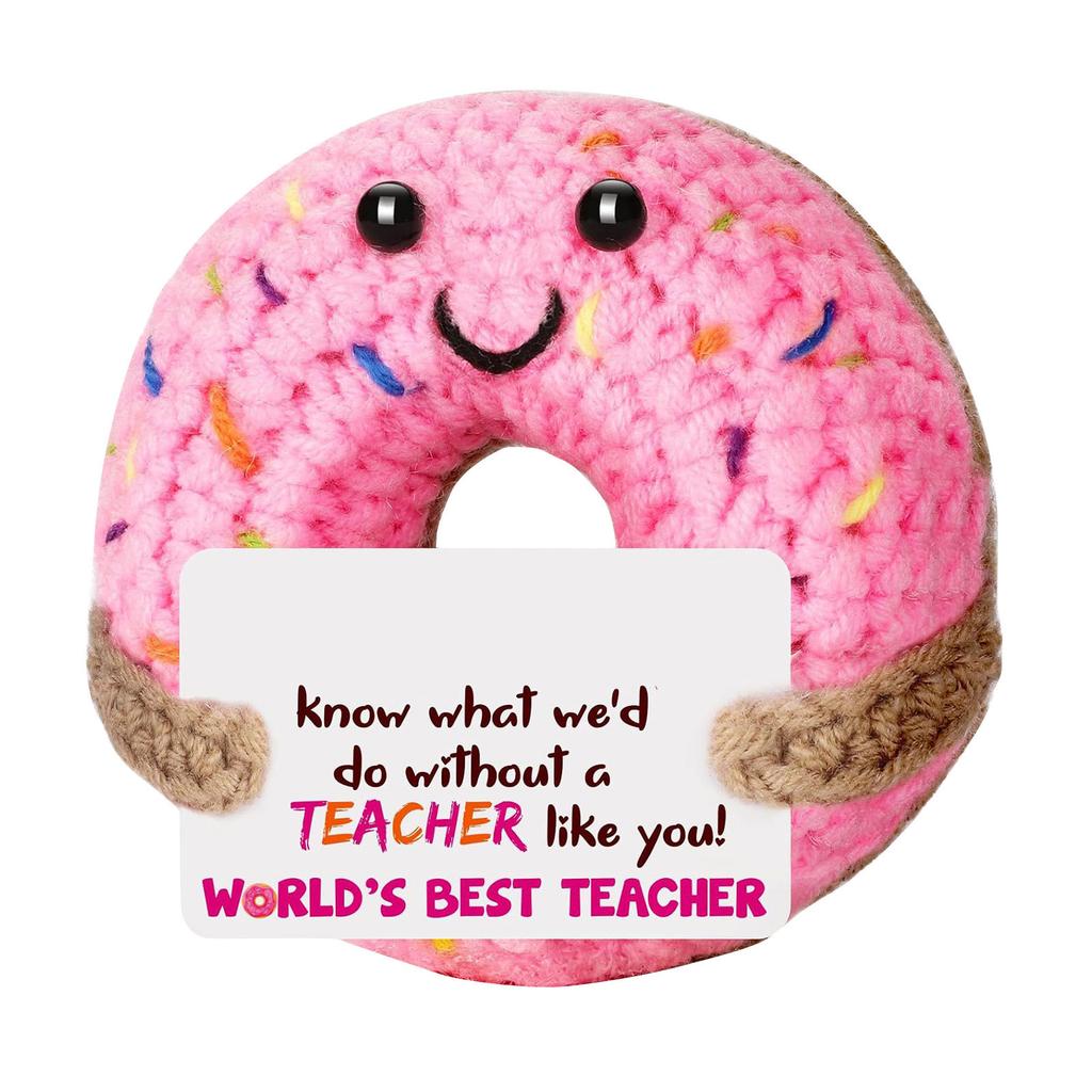 Teacher Appreciation Gifts For Women - Funny Crochet Cute Thank You Presents For Teachers Day, End Of Year, Retirement, Graduation, Easter