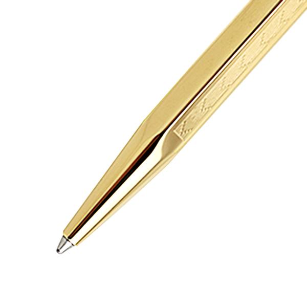 Caran Dash Ecridor Chevron Gold Ballpoint Pen