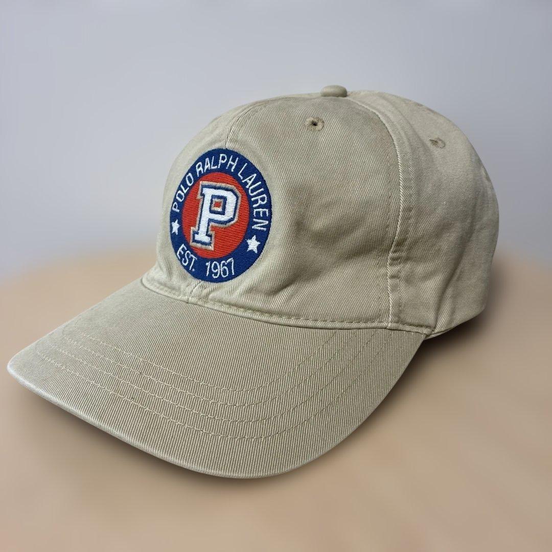 Used Polo Sports Cap Made in Taiwan Beige Stained