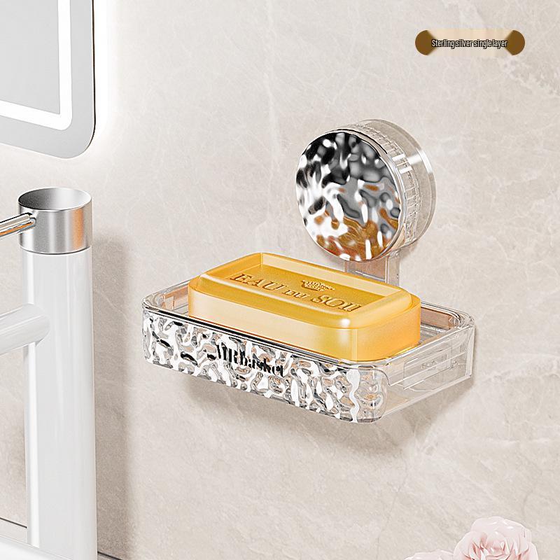 High-End Wall-Mounted Soap Dish with Strong Suction and Drainage