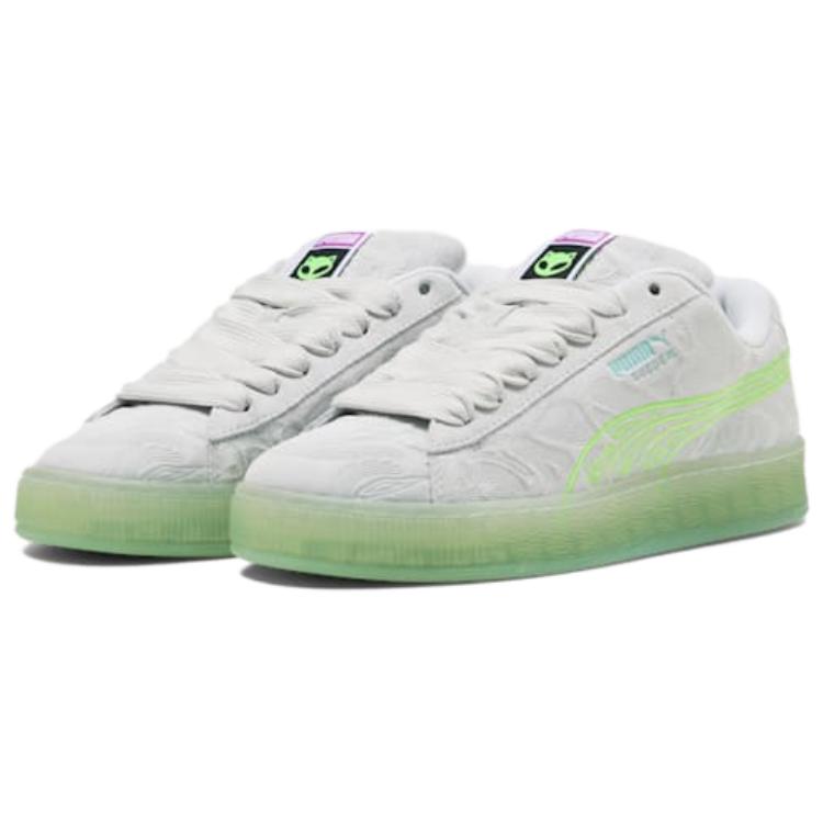 PUMA Suede XL Alien Unisex Silver Mist Peaceful Blue Low Top Lifestyle Sneakers 402245-01