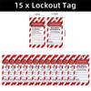 BHBL Lockout Tagout Kit -Lockout Tagout Tag, Nylon Tie, Nylon Storage Bag, RedSafety Padlock, Lockout Tagout Locks (Red Kit)