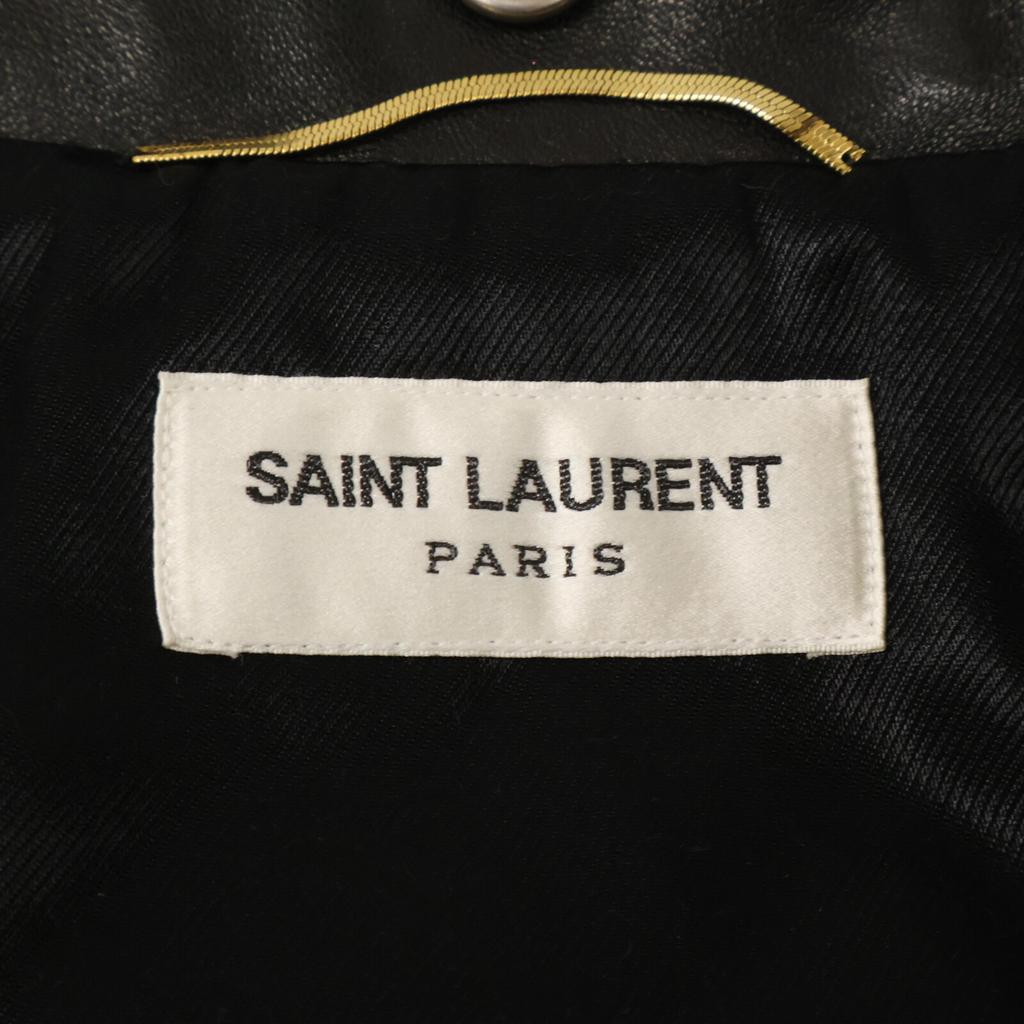 SAINT LAURENT PARIS Domestically authorized, 2015 model, 397287 Y5YA2, Eddie's period lamb leather double rider jacket Jacket 36 blackUsed