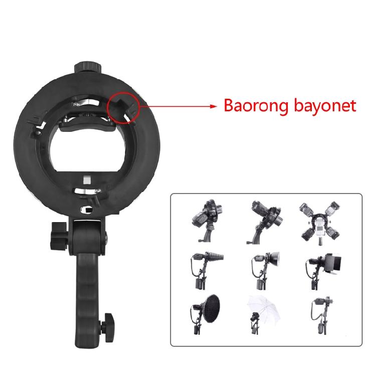Speedlite Mount Adapter Bracket for Flash Light Softbox Snoots S-Type Grip Stand