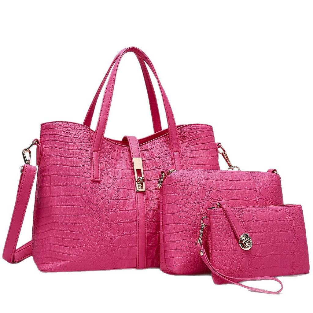 Women's Handbag New Style Women's Bag European and American Fashion Trend Women's Shoulder Bag Crocodile Pattern Handbag Mother Bag