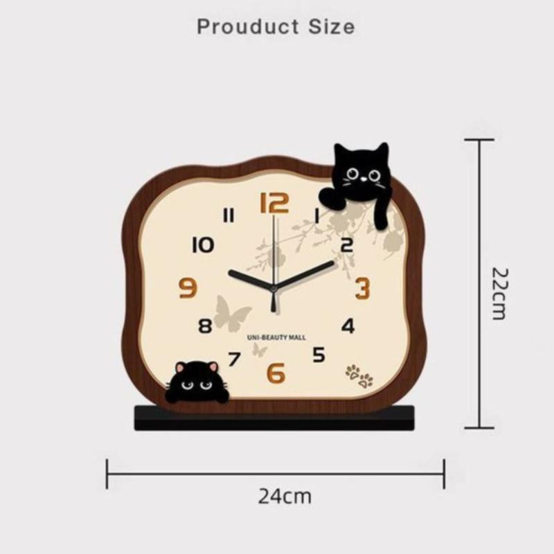 Cute Cartoon Desktop Pendulum Table, Living Room Entrance Decorative Item, Silent Clock