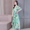 [Spot] Long Dress Dress Women's Summer New Bohemian Large Size Temperament Slim Fairy Print Dress Summer