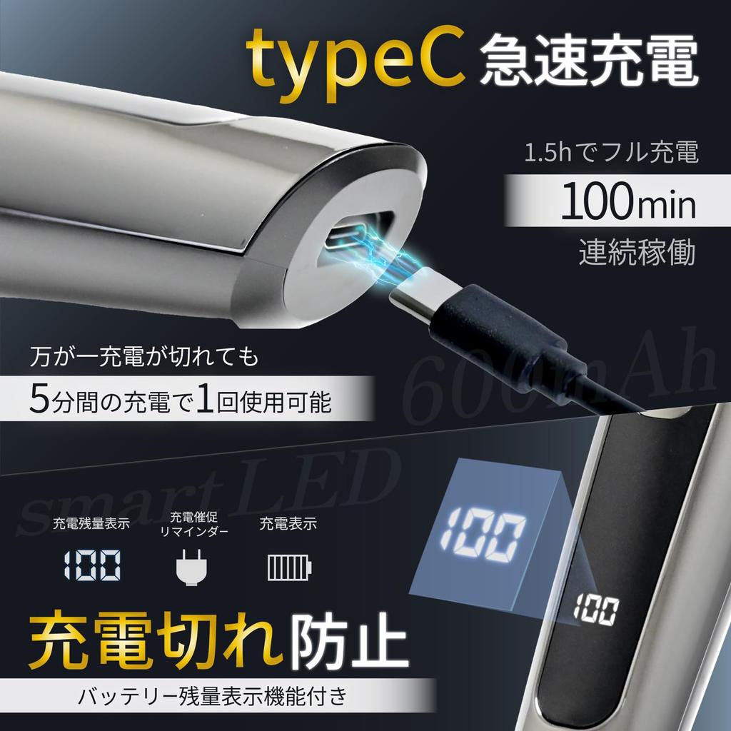 FUNovate 2024 Electric Type Quiet Men's Shaver, C, Rechargeable, Rotary, Skin-Friendly, Waterproof, Washable,