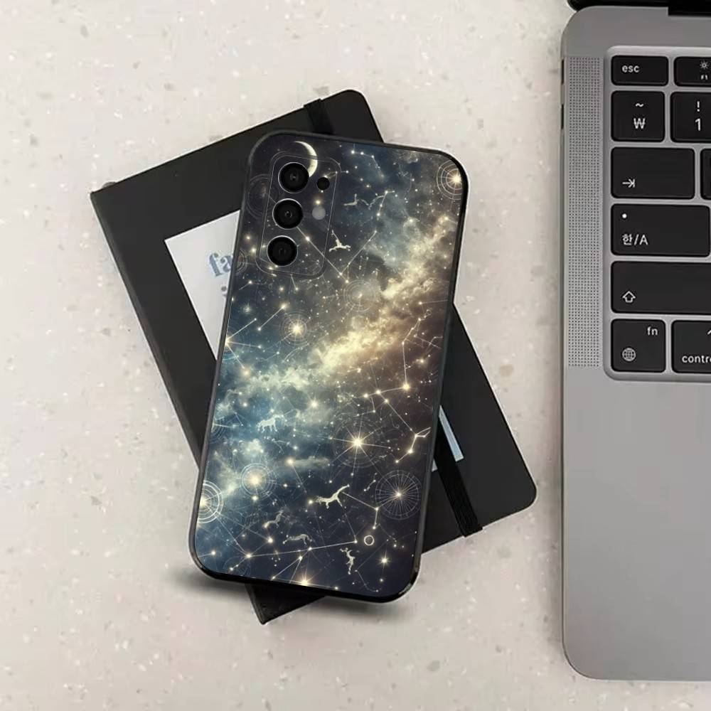 Twelve Constellations Art Phone Case For Samsung Galaxy A73,31,8,9,53,32,72,41,J7,52,71,22,Note Soft Black Silicone Cover